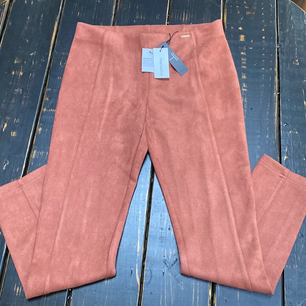 TAHARI Faux Suede Pants